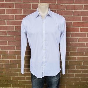 Men's Can Heusen Flex Slim Fit Stripes Shirt Sz M